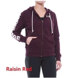 Under Armour Women's Full Zip Hoodie Burgundy Size XL